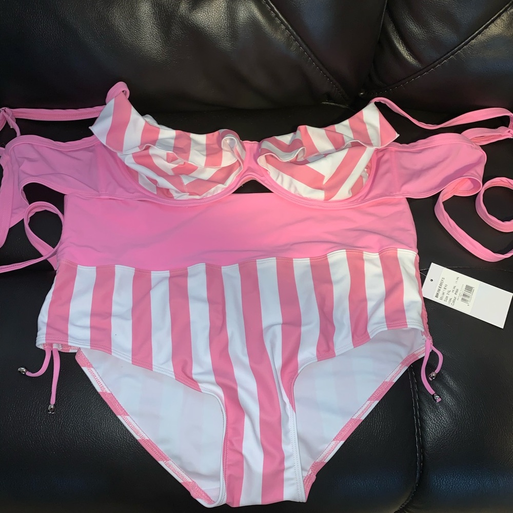Pink Candy Stripe Bikini